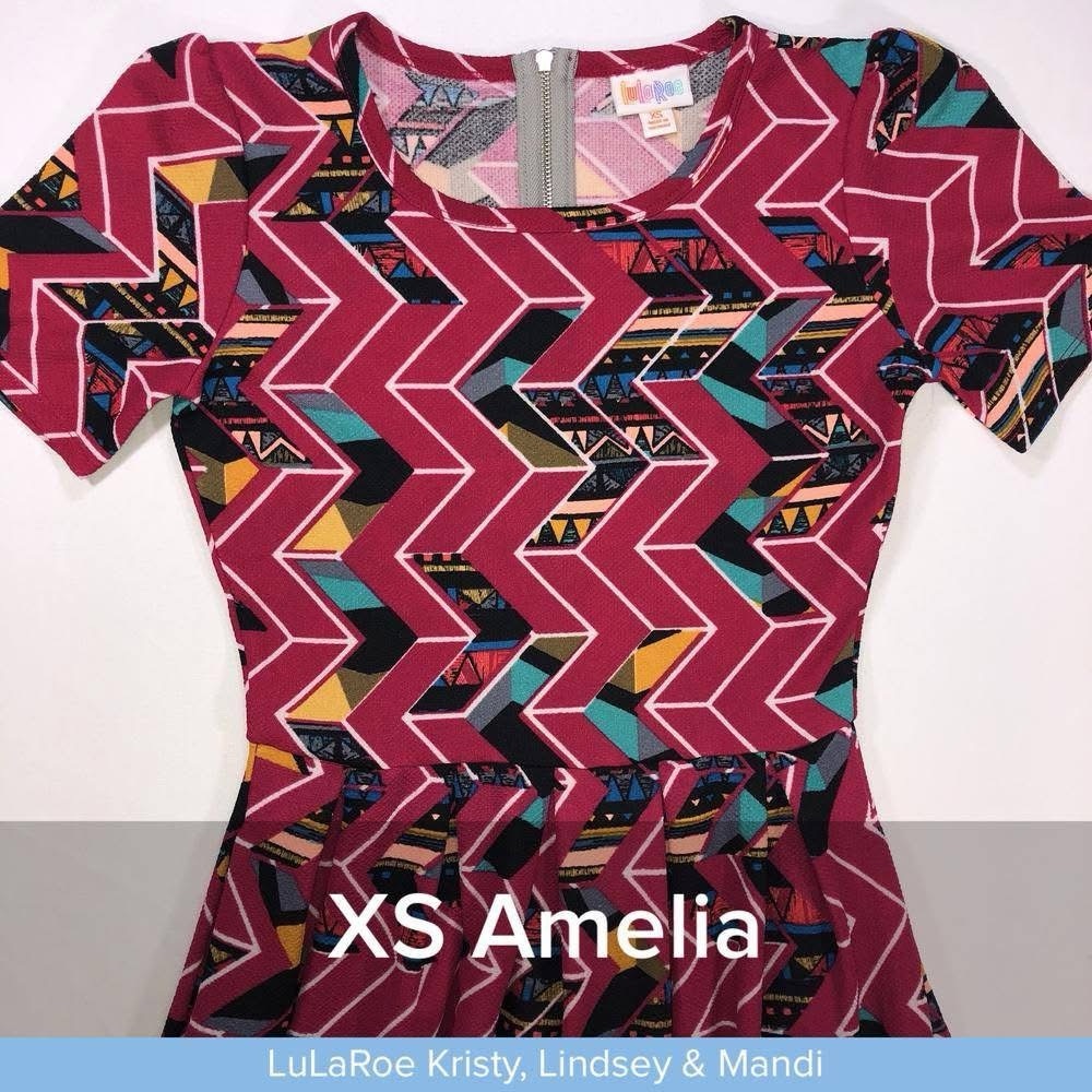 LuLaRoe Amelia Dress with Bold Geometric Patterns